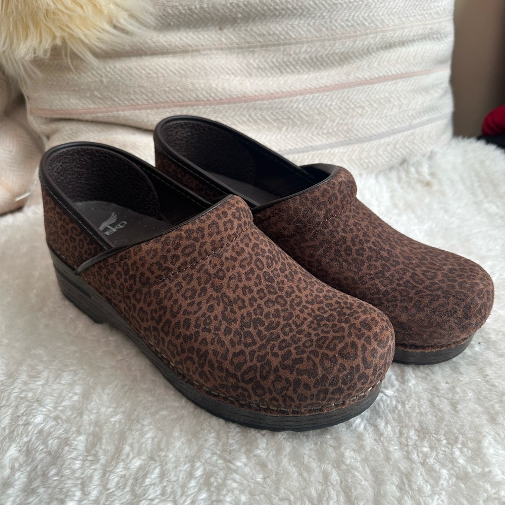 Leopard Print Dansko Clogs